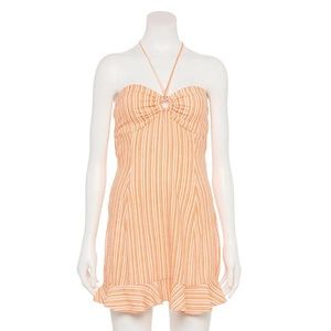 Orange & White Striped Dress